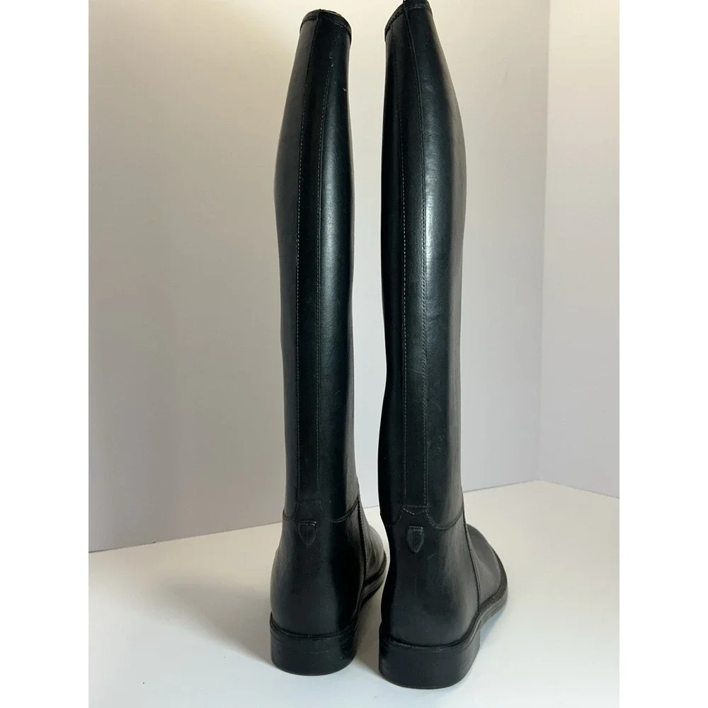 Cadett Israel‎ Tall Rubber Riding Boots Women's US 7 Eu 38 Black Equestrian Rain
